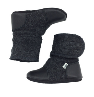 Midnight Felted Wool Booties|76169