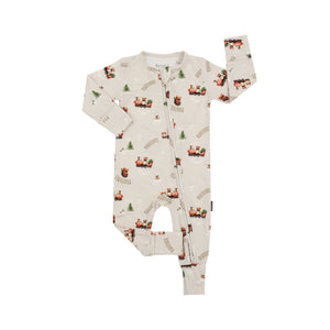 Belan.J - Footless Zipper Sleeper - Trains