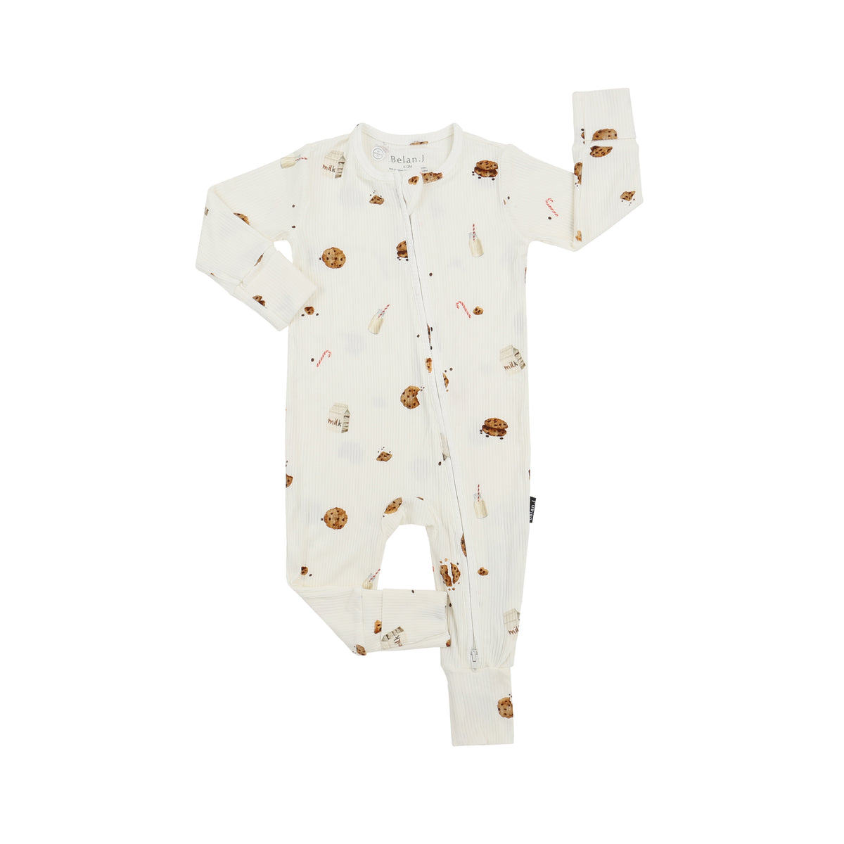 Belan.J - Ribbed Footless Sleeper - Milk & Cookies