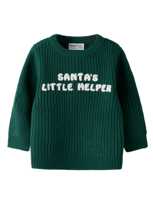 Pre Sale: Name It - Santas Helper Sweater Green 9233